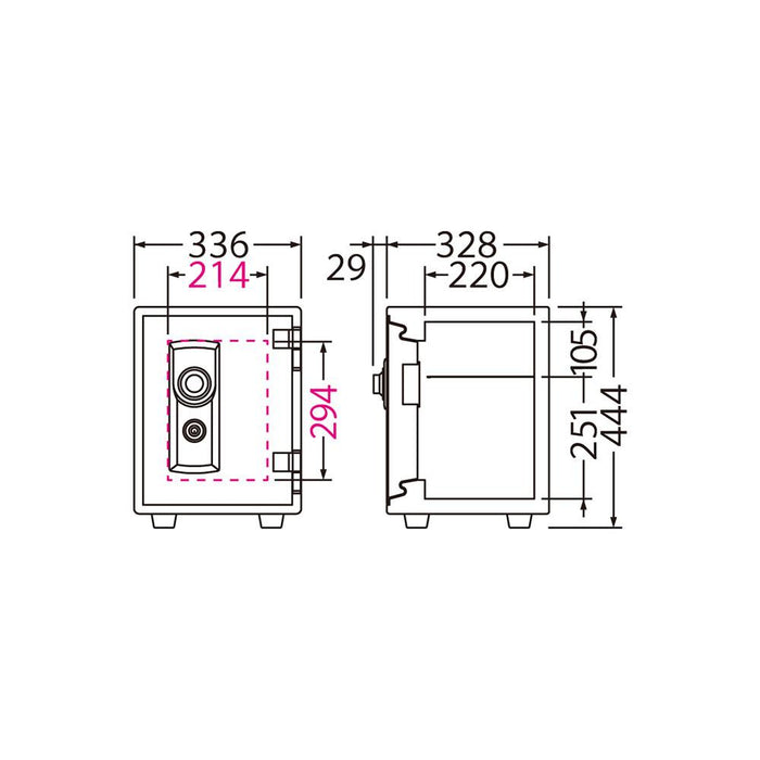 BES-8 EIKO エーコー STANDARD（スタンダード）家庭用耐火 ダイヤルタイプ 30分耐火 27kg 21.6L