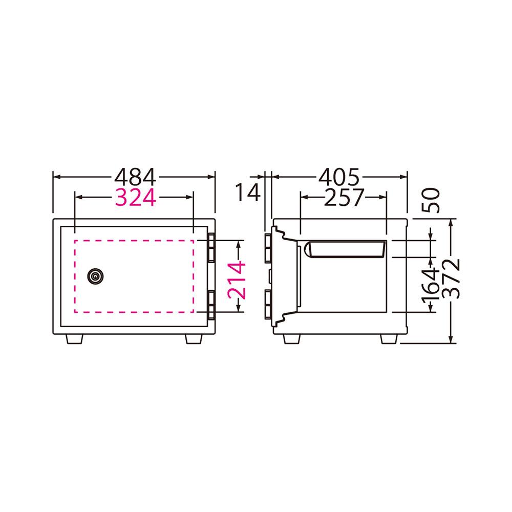 BSS-K EIKO エーコー STANDARD（スタンダード）家庭用耐火 シリンダータイプ 1時間耐火 55kg 19.5L