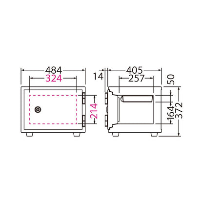 BSS-K EIKO エーコー STANDARD（スタンダード）家庭用耐火 シリンダータイプ 1時間耐火 55kg 19.5L