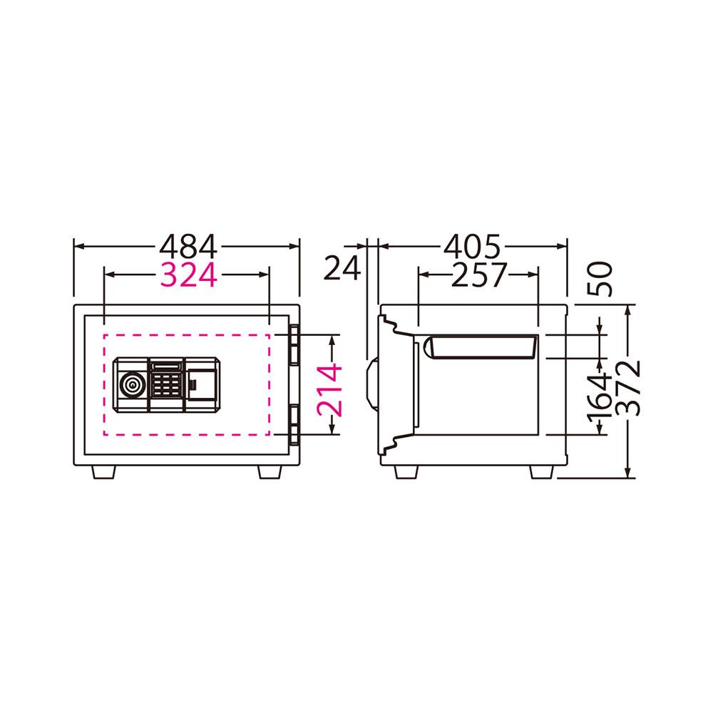 BSS-PK EIKO エーコー STANDARD（スタンダード）家庭用耐火 テンキータイプ 1時間耐火 56kg 19.5L