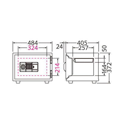 BSS-PK EIKO エーコー STANDARD（スタンダード）家庭用耐火 テンキータイプ 1時間耐火 56kg 19.5L