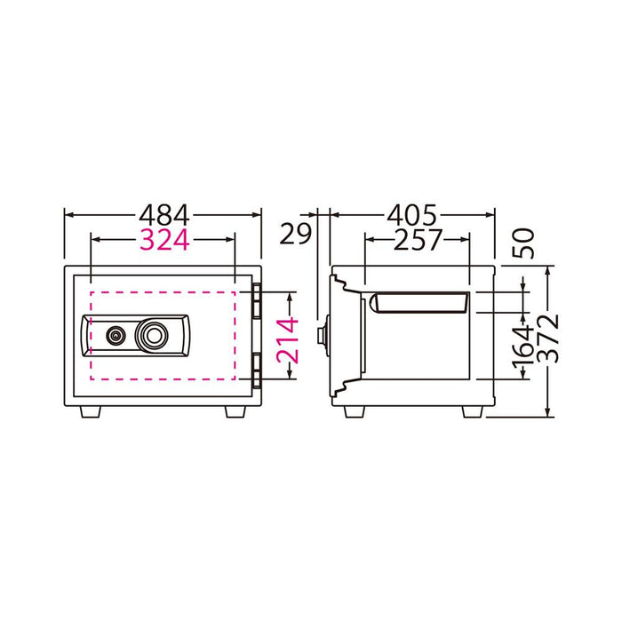 BSS_STANDARD（スタンダード）家庭用耐火金庫 ダイヤルタイプ 19.5L 56kg_【送料・設置料見積要】【代引不可】【メーカー直送】_EIKO（エーコー）