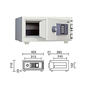 CPS-E-A4_テンキー式耐火金庫 7.8L 22kg_【送料・設置料見積要】【代引不可】【メーカー直送】_KingCrown（日本アイ・エス・ケイ）