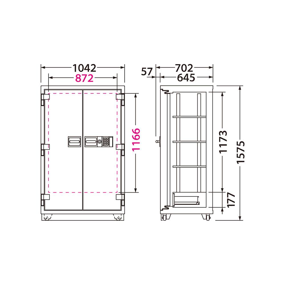 CS-52E EIKO エーコー 業務用耐火金庫 テンキータイプ　テンキー式E 2時間耐火 510kg 526L ロックフリー機能搭載