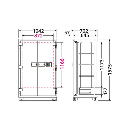 CS-52E EIKO エーコー 業務用耐火金庫 テンキータイプ　テンキー式E 2時間耐火 510kg 526L ロックフリー機能搭載