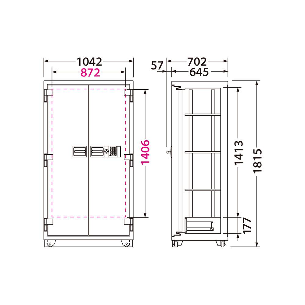 CS-53E EIKO エーコー 業務用耐火金庫 テンキータイプ　テンキー式E 2時間耐火 580kg 620L ロックフリー機能搭載