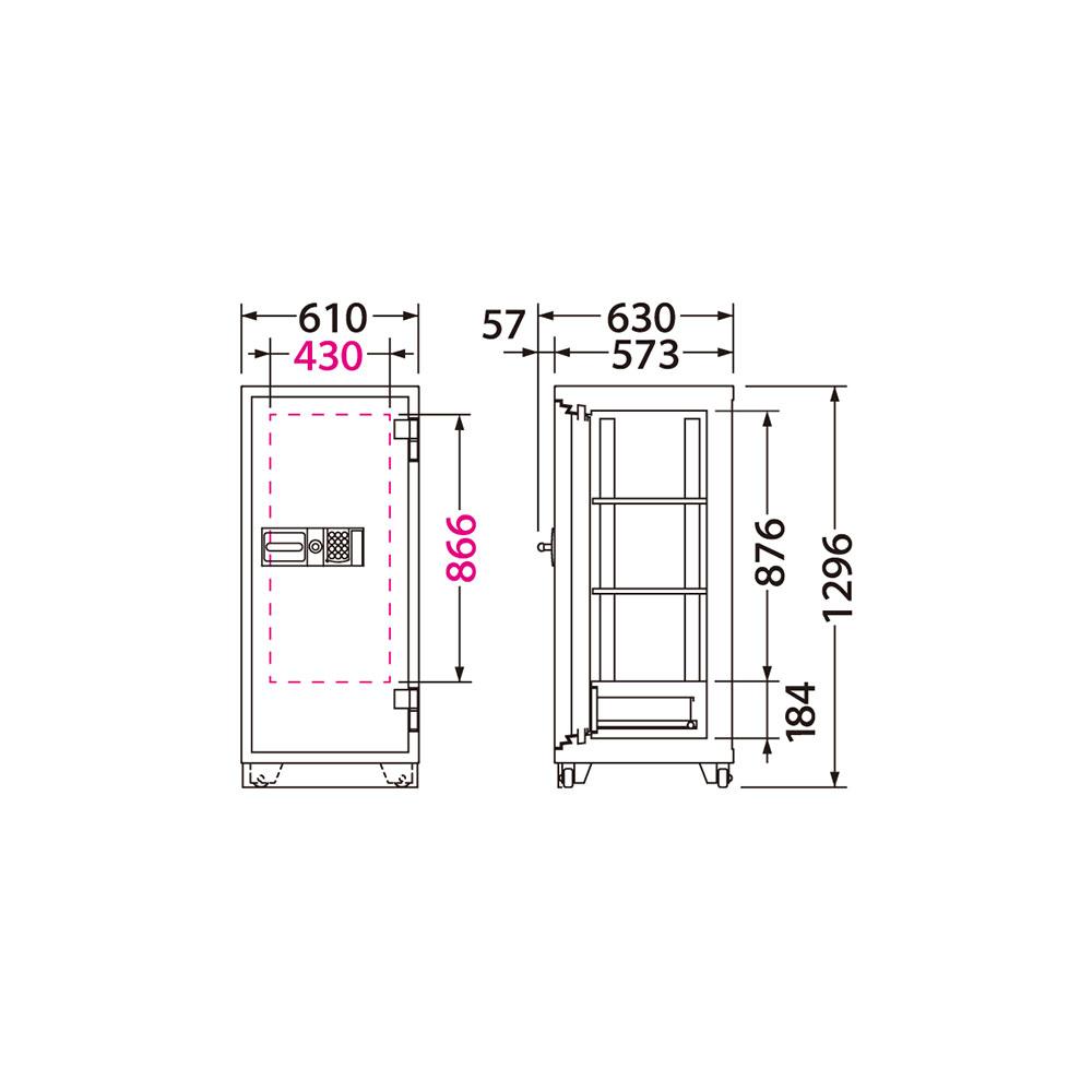 CS-92E EIKO エーコー 業務用耐火金庫 テンキータイプ　テンキー式E+耐ドリルシリンダー錠 2時間耐火 300kg 170L ロックフリー機能搭載