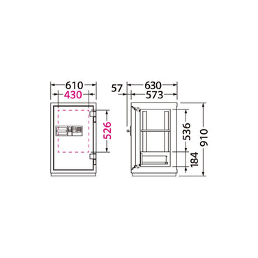 【削除】CSG-91YET EIKO エーコー 業務用耐火金庫 3マルチロックタイプ　指紋認証+テンキー+ICタグ 2時間耐火 241kg 115L 解除履歴システム搭載