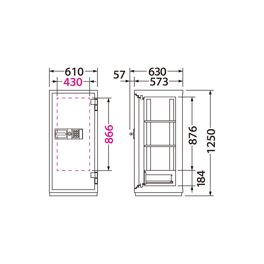 CSG-92E EIKO エーコー 業務用耐火金庫 テンキータイプ　テンキー式E+耐ドリルシリンダー錠 2時間耐火 314kg 170L ロックフリー機能搭載