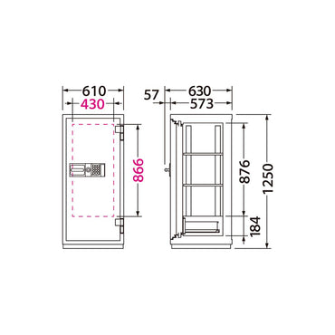 CSG-92E EIKO エーコー 業務用耐火金庫 テンキータイプ　テンキー式E+耐ドリルシリンダー錠 2時間耐火 314kg 170L ロックフリー機能搭載