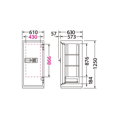 CSG-92E EIKO エーコー 業務用耐火金庫 テンキータイプ　テンキー式E+耐ドリルシリンダー錠 2時間耐火 314kg 170L ロックフリー機能搭載