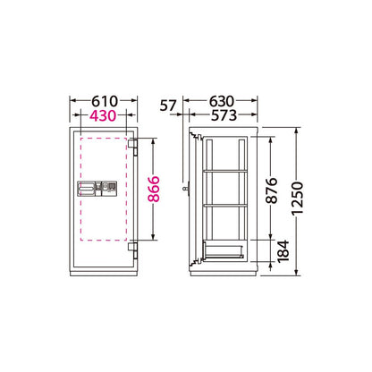 【削除】CSG-92YET EIKO エーコー 業務用耐火金庫 3マルチロックタイプ　指紋認証+テンキー+ICタグ 2時間耐火 314kg 170L 解除履歴システム搭載