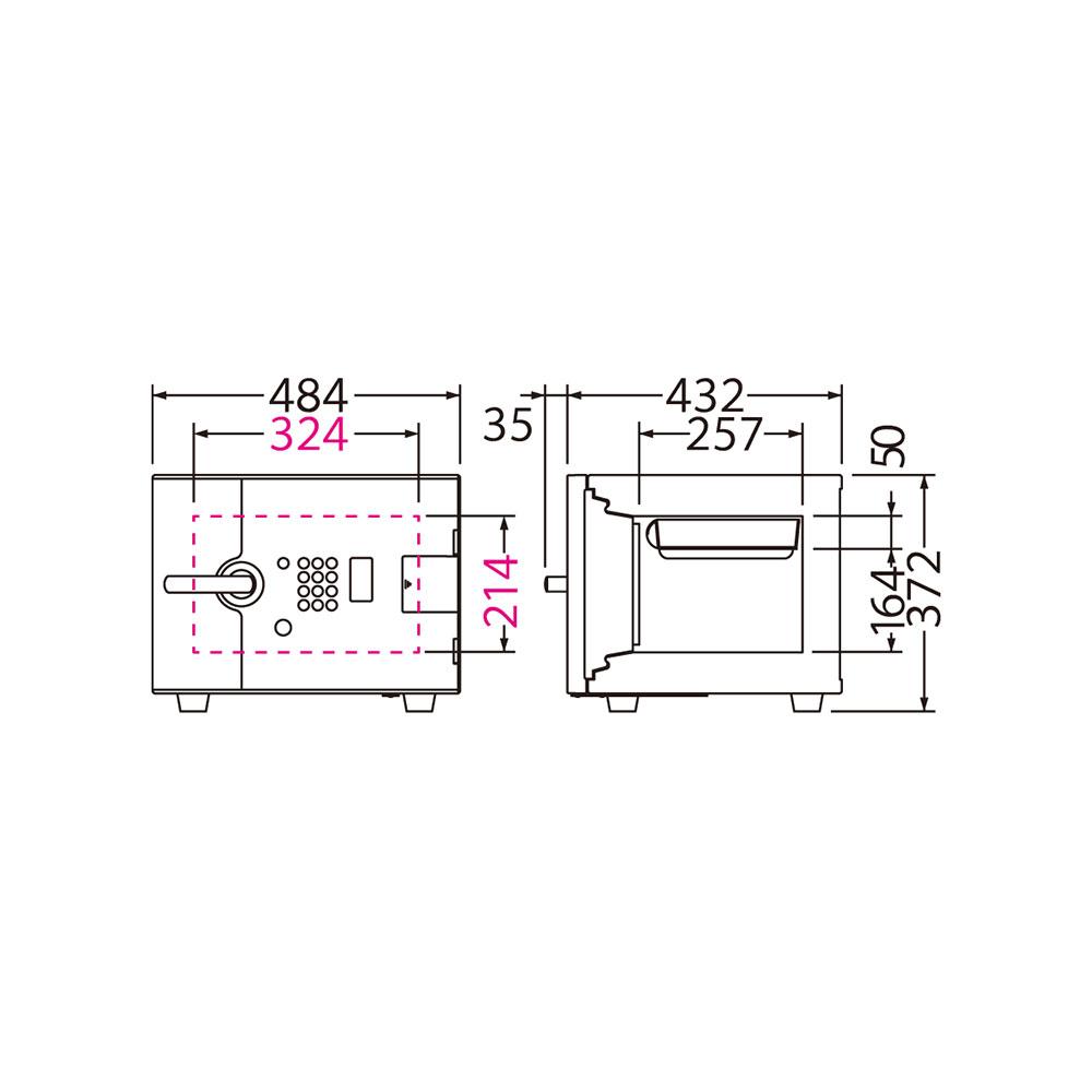 DFS1-E EIKO エーコー D-FACE（ディーフェイス）家庭用耐火 テンキタイプー+内蔵シリンダー錠 1時間耐火 58kg 19.5L