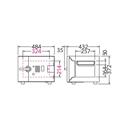 DFS1-E EIKO エーコー D-FACE（ディーフェイス）家庭用耐火 テンキタイプー+内蔵シリンダー錠 1時間耐火 58kg 19.5L