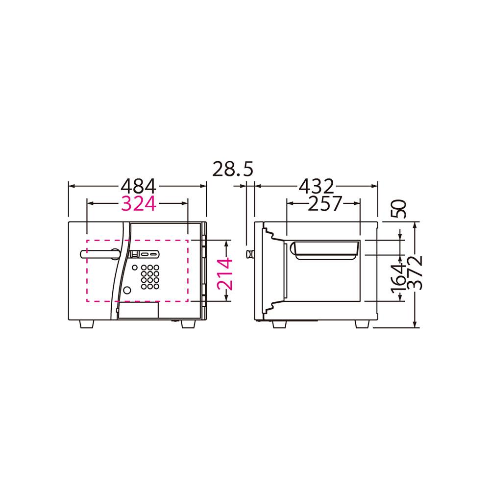 DFS2-FE EIKO エーコー D-FACE（ディーフェイス）家庭用耐火 指紋認証マルチタイプ+内蔵シリンダー錠 1時間耐火 58kg 19.5L