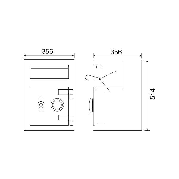 FL-2014_投入保管庫 ダイヤルタイプ 41kg_【1F軒先渡し・送料無料(※一部地域対象外)】【代引不可】【メーカー直送】_ダイヤセーフ