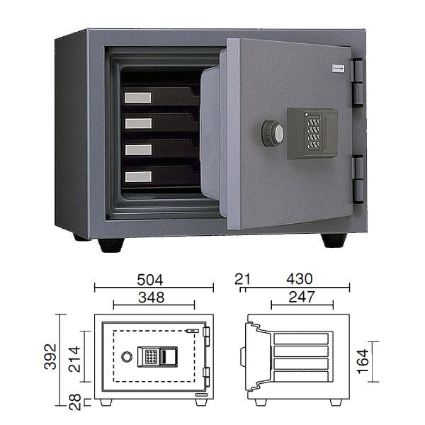 KMX-20EA_テンキー式耐火金庫（警報器付）20L 62kg_【送料・設置料見積要】【代引不可】【メーカー直送】_KingCrown（日本アイ・エス・ケイ）