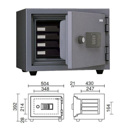 KMX-20EA_テンキー式耐火金庫（警報器付）20L 62kg_【送料・設置料見積要】【代引不可】【メーカー直送】_KingCrown（日本アイ・エス・ケイ）