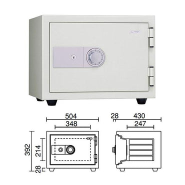 KMX-20SDA-W_キングスーパーダイヤル耐火金庫（警報器付）オフホワイト20L 62kg_【送料・設置料見積要】【代引不可】【メーカー直送】_KingCrown（日本アイ・エス・ケイ）