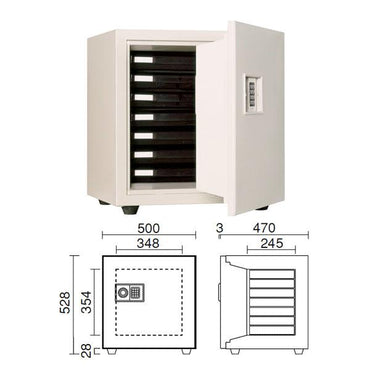 KMX-33E-FA_テンキー式耐火金庫（警報器付）33L 92kg_【送料・設置料見積要】【代引不可】【メーカー直送】_KingCrown（日本アイ・エス・ケイ）