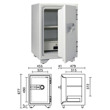 KS-50SD-W_キングスーパーダイヤル耐火金庫 オフホワイト 50L 90kg_【送料・設置料見積要】【代引不可】【メーカー直送】_KingCrown（日本アイ・エス・ケイ）