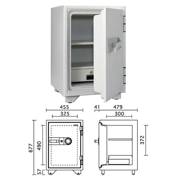 KS-50SDA-W_キングスーパーダイヤル耐火金庫（警報器付）オフホワイト 50L 90kg_【送料・設置料見積要】【代引不可】【メーカー直送】_KingCrown（日本アイ・エス・ケイ）