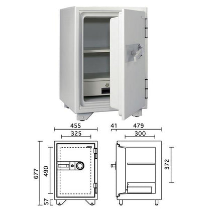 KS-50SDA-W_キングスーパーダイヤル耐火金庫（警報器付）オフホワイト 50L 90kg_【送料・設置料見積要】【代引不可】【メーカー直送】_KingCrown（日本アイ・エス・ケイ）