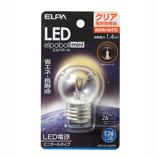 LDG1CL-G-G256_1688100_LED装飾電球 ミニボールG40形 E26 クリア電球色_ELPA（エルパ・朝日電器）