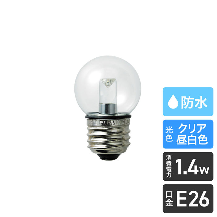 防水型LED装飾電球 ミニボール球形 E26 G40 クリア昼白色 LDG1CN-G-GWP255