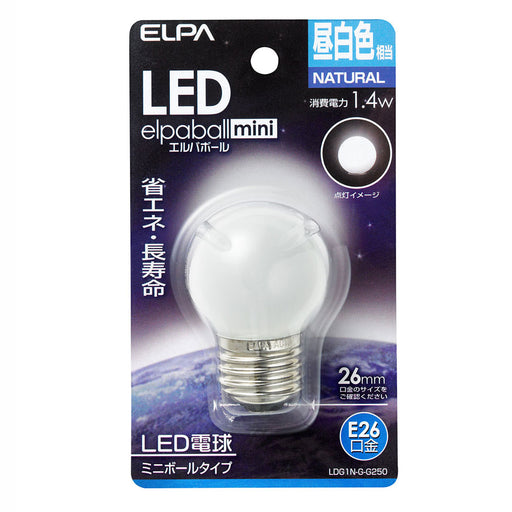 LDG1N-G-G250_1687500_LED装飾電球 ミニボールG40形 E26 昼白色_ELPA（エルパ・朝日電器）