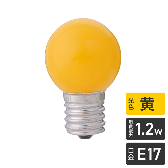 LDG1Y-G-E17-G243_1687200_LED装飾電球 ミニボールG30形 E17 黄色_ELPA（エルパ・朝日電器）