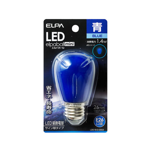 LDS1B-G-G902_1771200_LED装飾電球サイン球形 E26 ブルー_ELPA（エルパ・朝日電器）