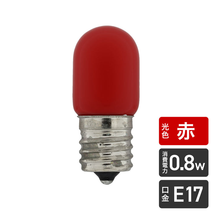 LDT1R-G-E17-G114_1686000_LED装飾電球 ナツメ球タイプ E17 赤色_ELPA（エルパ・朝日電器）