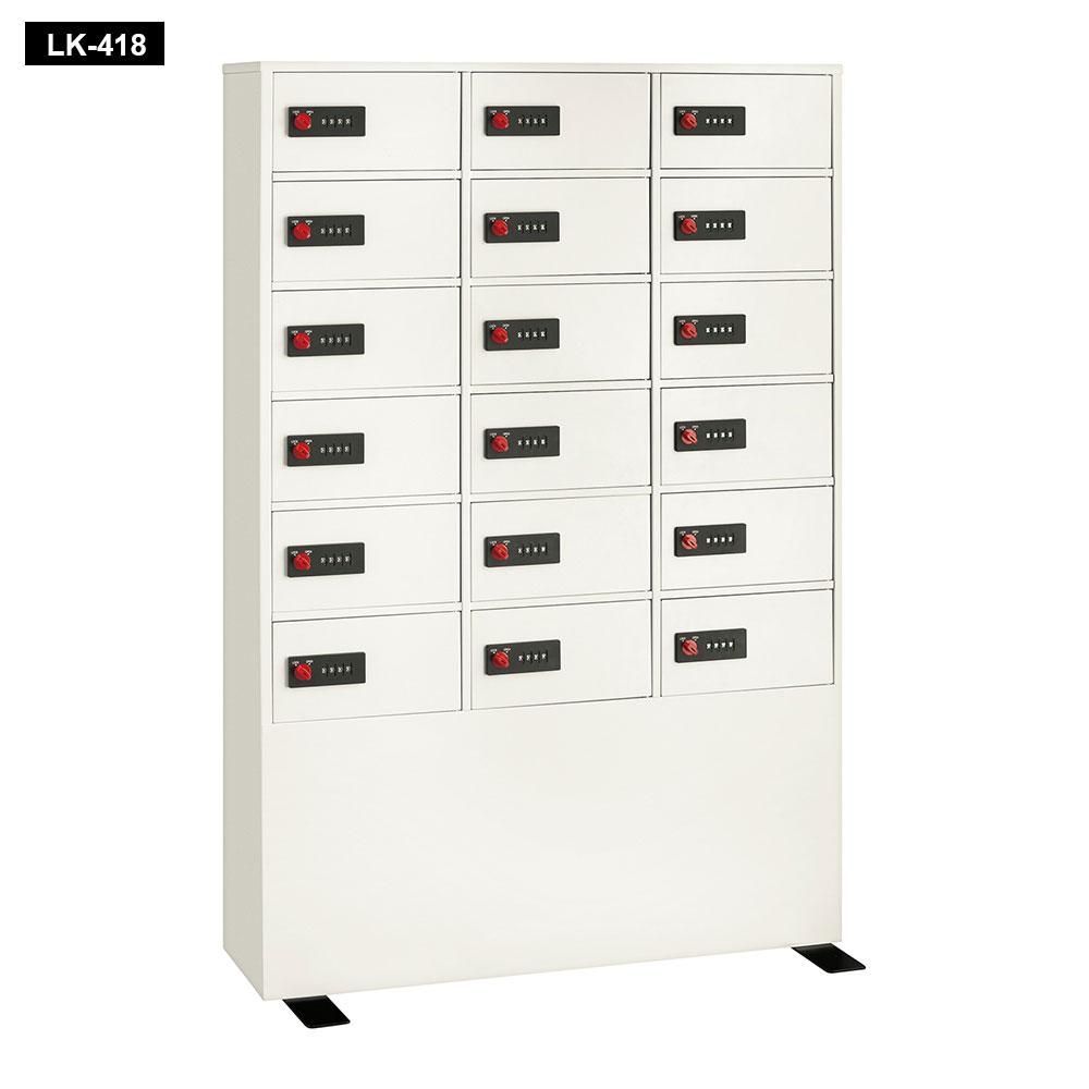 LK-418_LKロッカー（多人数用ロッカー）リゼロ・ロック 3列6段（18人用）_【送料・設置料見積要】【代引不可】【メーカー直送】_EIKO（エーコー）