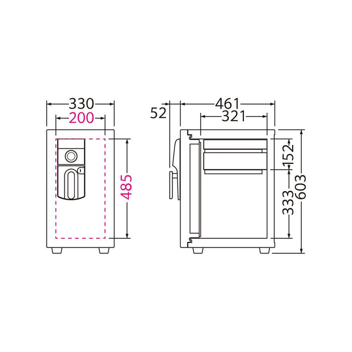 ONS-D EIKO エーコー MEISTER（マイスター）家庭用耐火金庫 ダイヤルタイプ 1時間耐火 67kg 37L