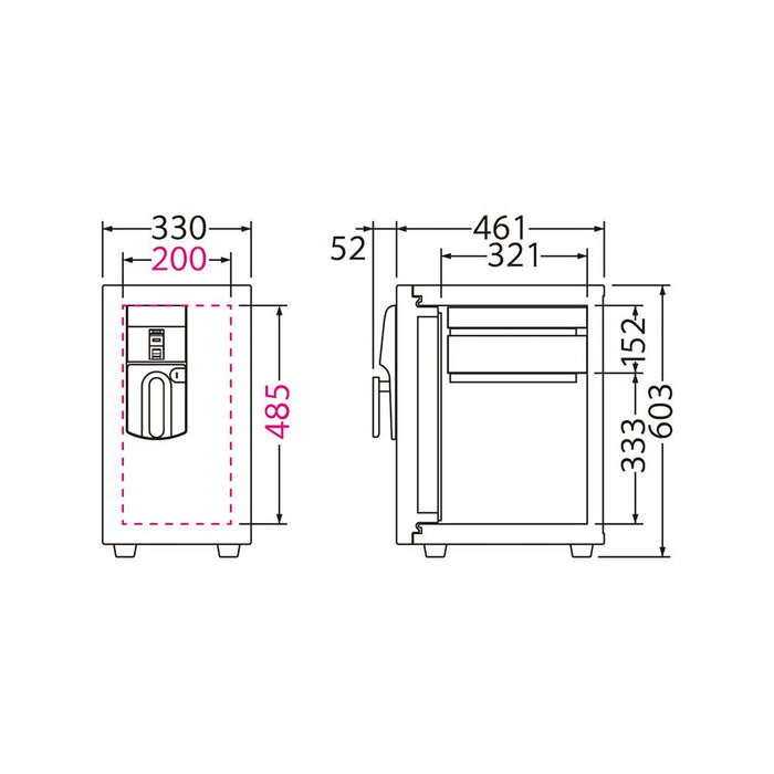 ONS-F_MEISTER（マイスター）家庭用耐火金庫 指紋認証タイプ 37L  67kg_【送料・設置料見積要】【代引不可】【メーカー直送】ーエクサイト・セキュリティ