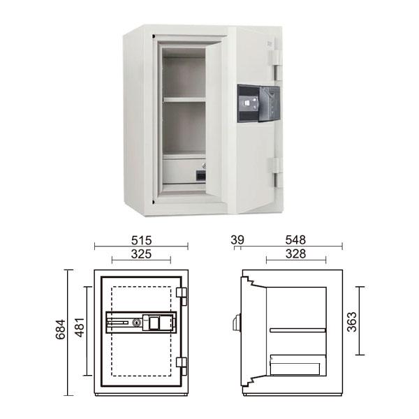 STJ-50FPE_指紋認証式耐火金庫 ストロング 51L 180kg_【送料・設置料見積要】【代引不可】【メーカー直送 】_KingCrowーエクサイト・セキュリティ